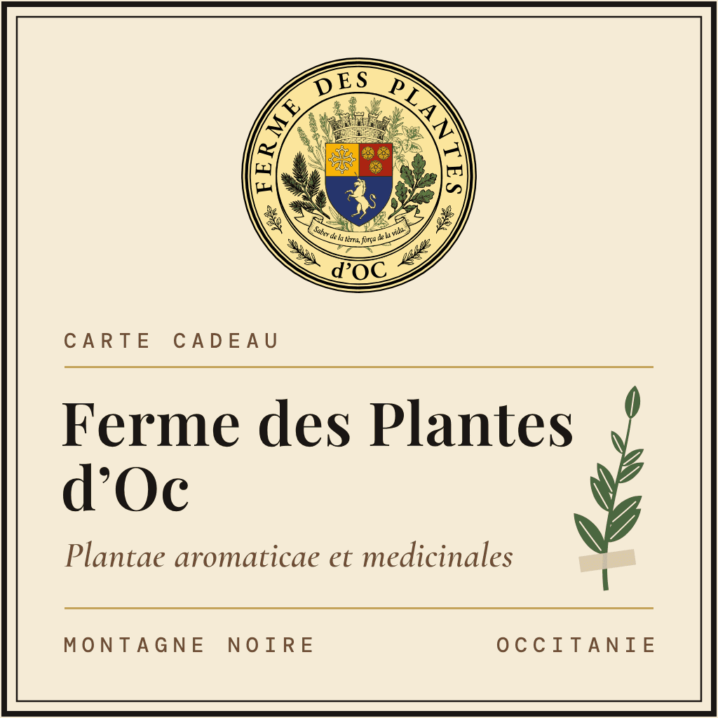 Carte cadeau de la Ferme des Plantes d'Oc
